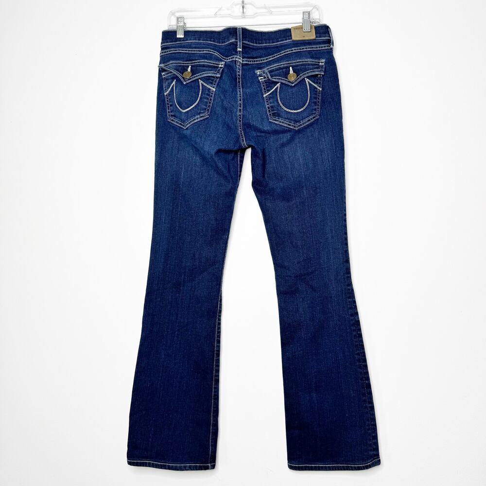 True Religion Becca Bootcut Jeans Womens 30 Dark Wash Y2K USA Western Stitch